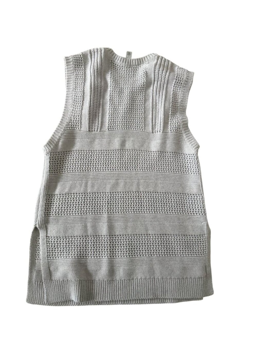 COTTON BY AUTUMN CASHMERE White 100% Cotton Knit Tank Top Size Small - Picture 2 of 6